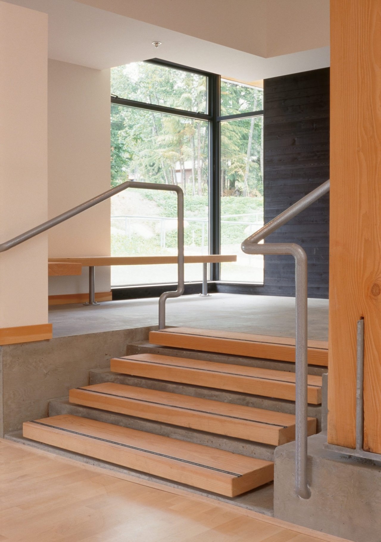 split-level stairway.
