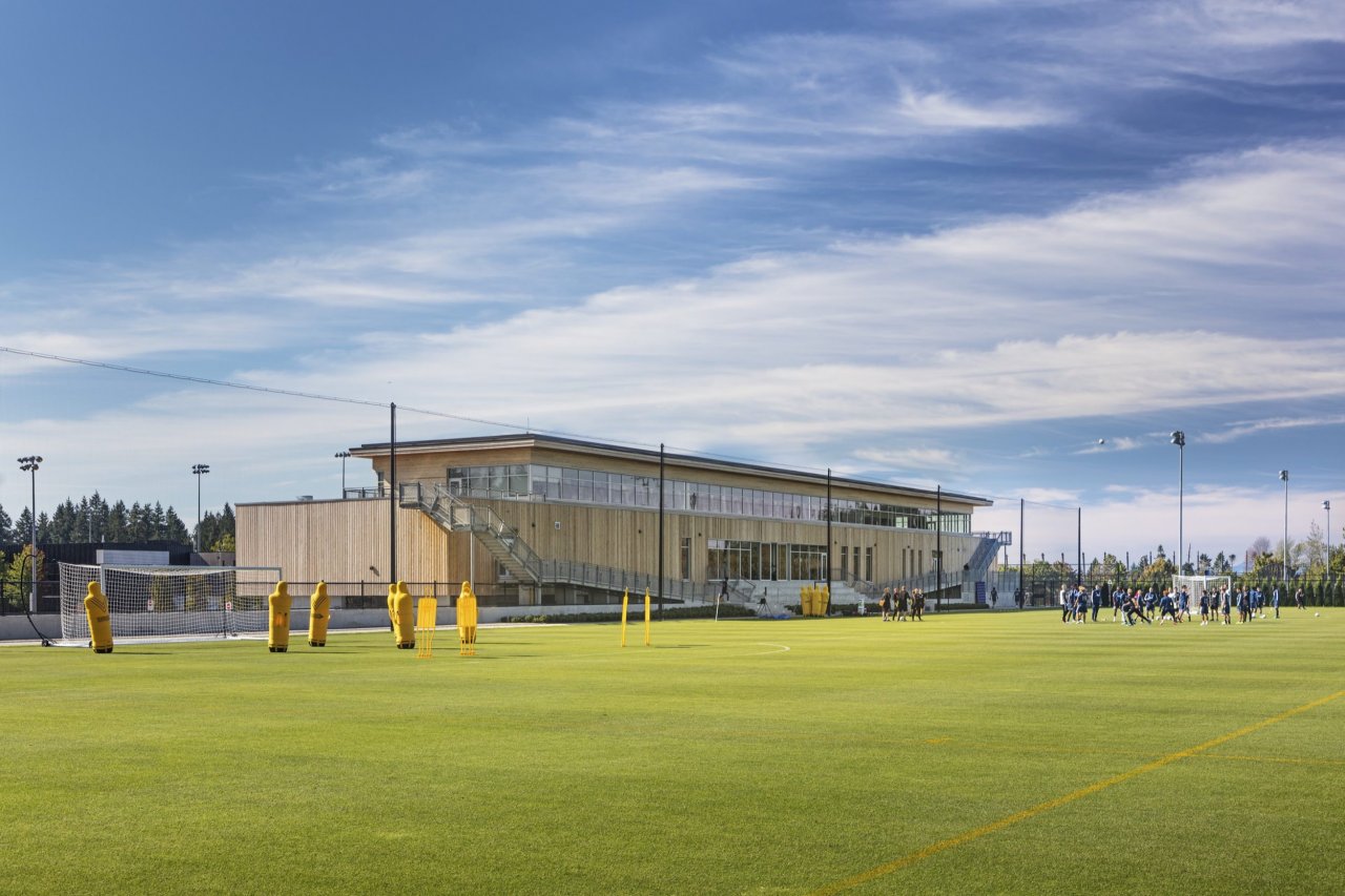 training facility and grass playfield.