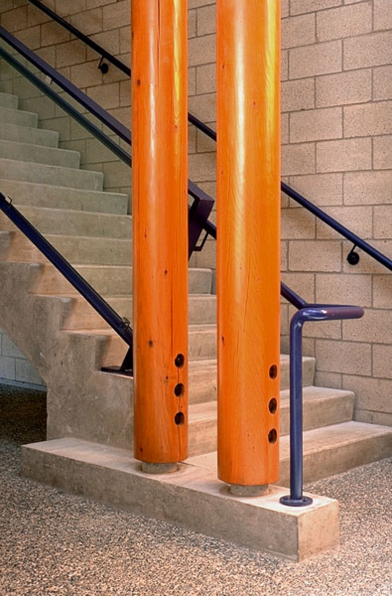 Har-El Synagogue timber columns.