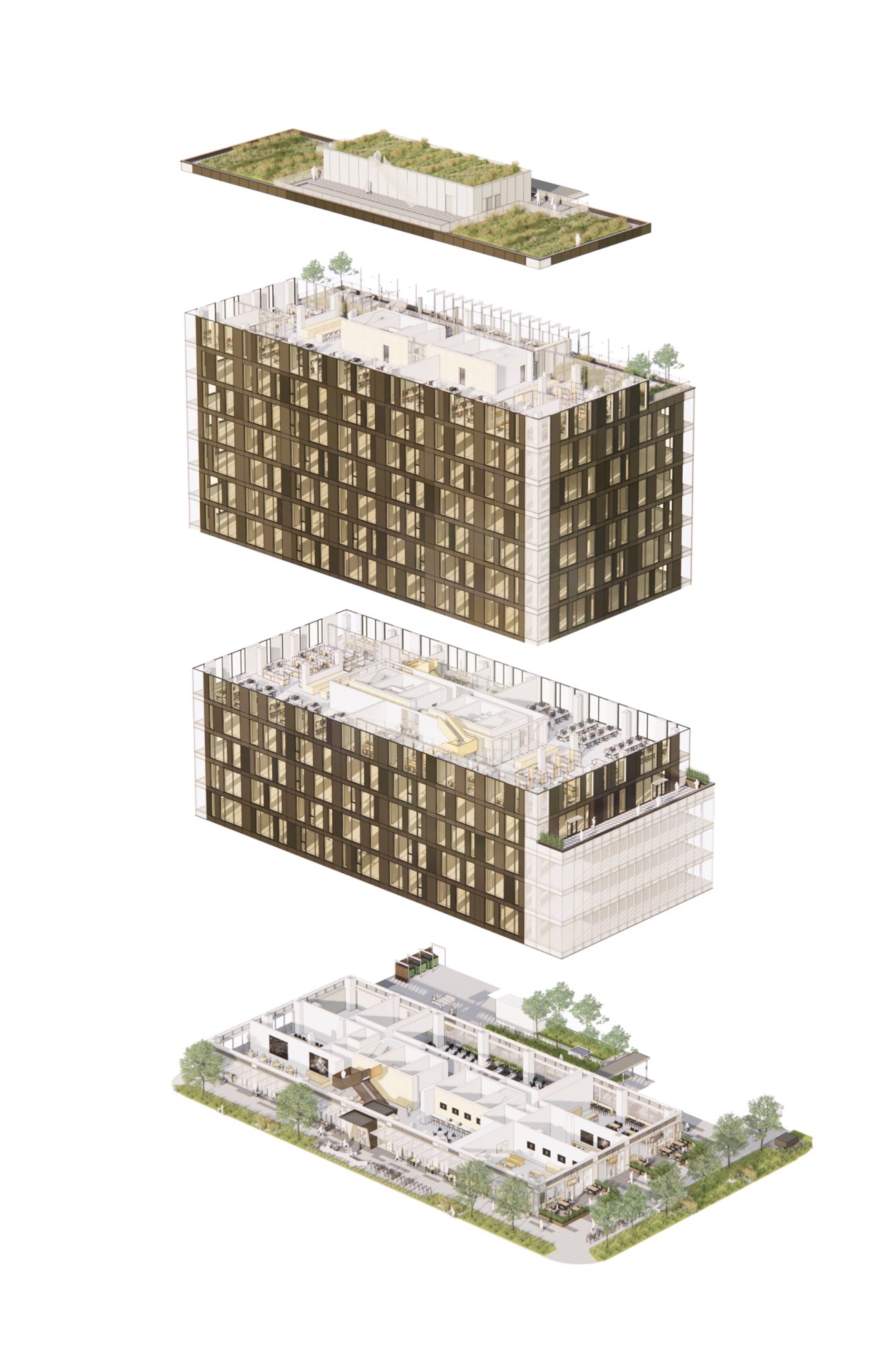 segmented axonometric.