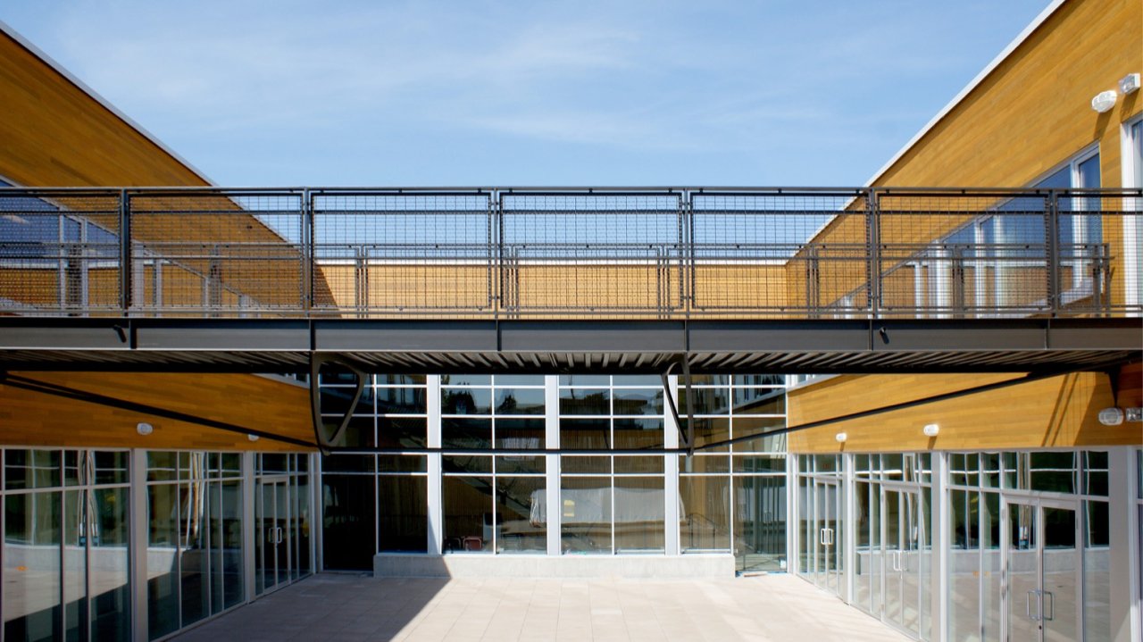 courtyard bridge.